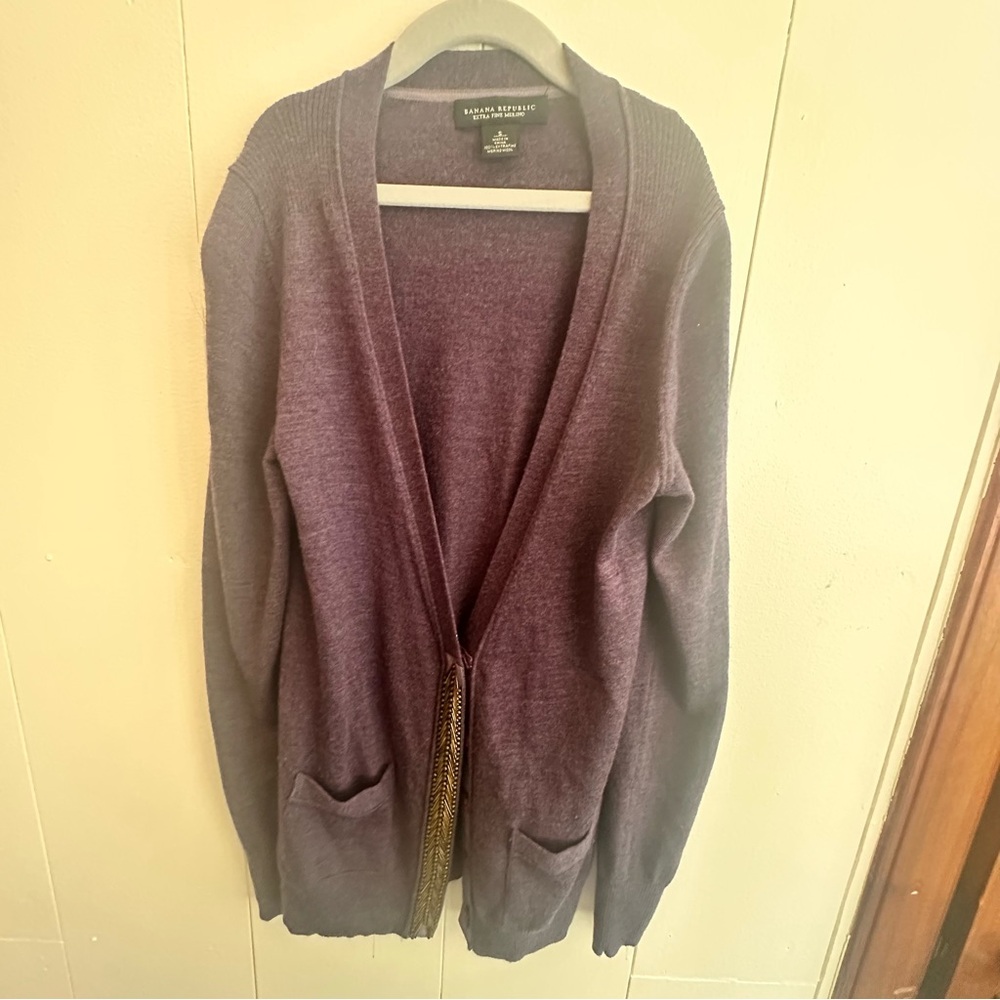 Banana Republic Merino Wool Sweater in Purple